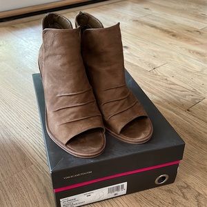 Vince Camuto soft grain goat open toe booties. Like brand new!